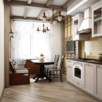 the idea of a beautiful kitchen design 12 sq.m photo