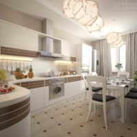 the idea of a beautiful kitchen interior 12 sq.m photo