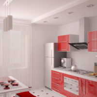 cuisine design avec fenêtre et balcon