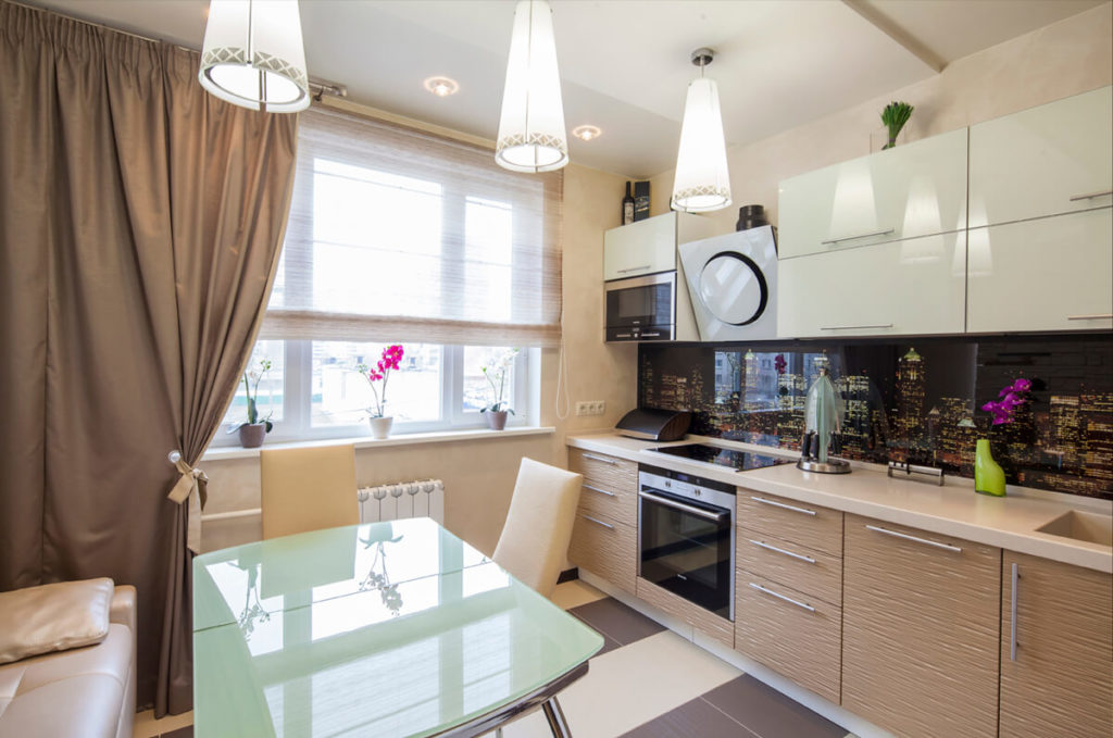 design de cuisine avec fenêtre