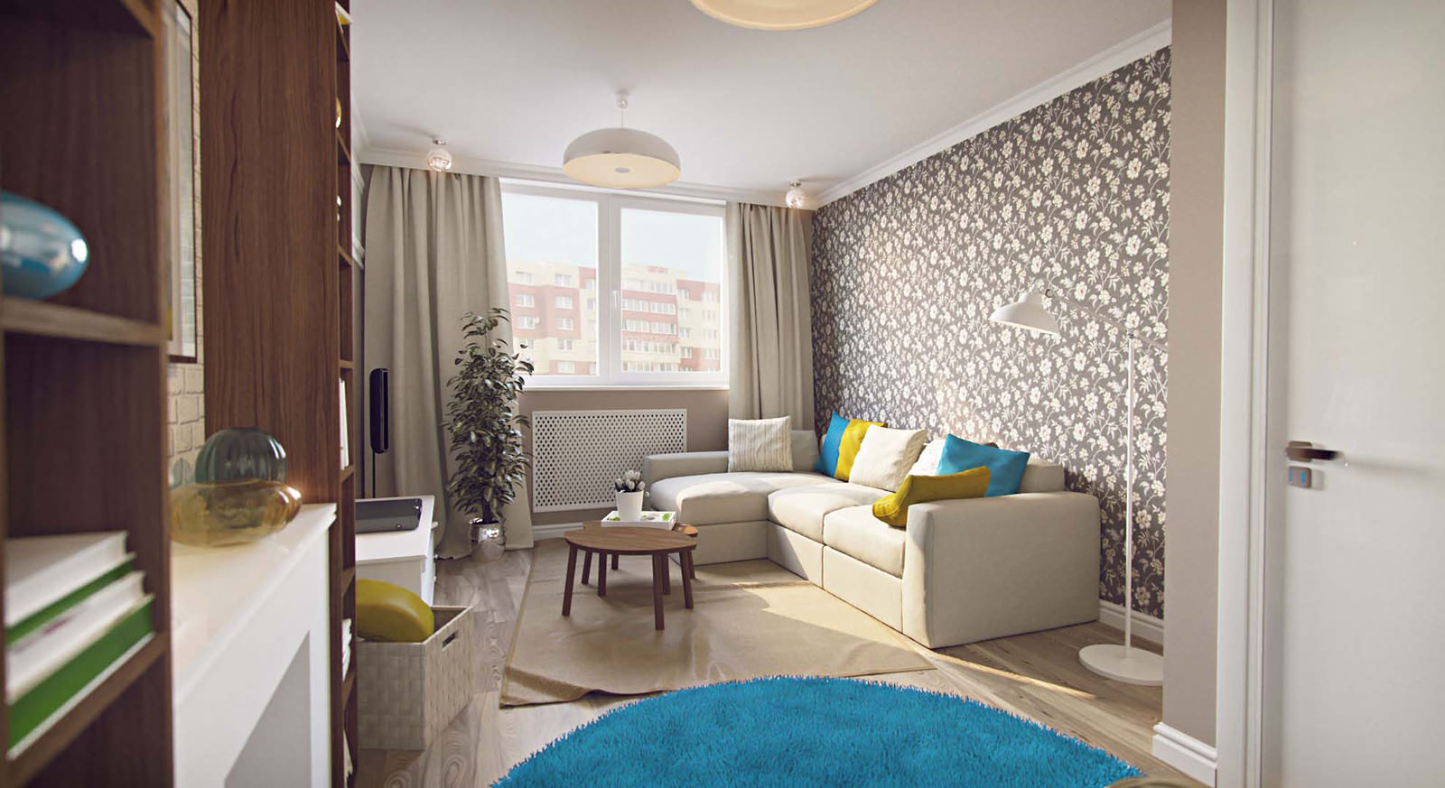 projet d'un appartement d'une pièce de 45 mètres carrés