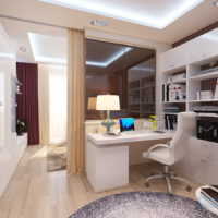 salon chambre dans un studio 45 m2 photo