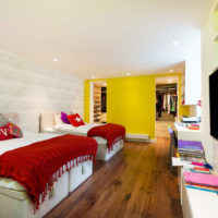 design d'intérieur de pièce rectangulaire