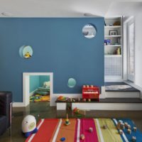 décor de chambre rectangulaire