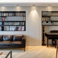 décor de chambre rectangulaire