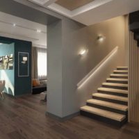 An example of a bright interior staircase in an honest house photo