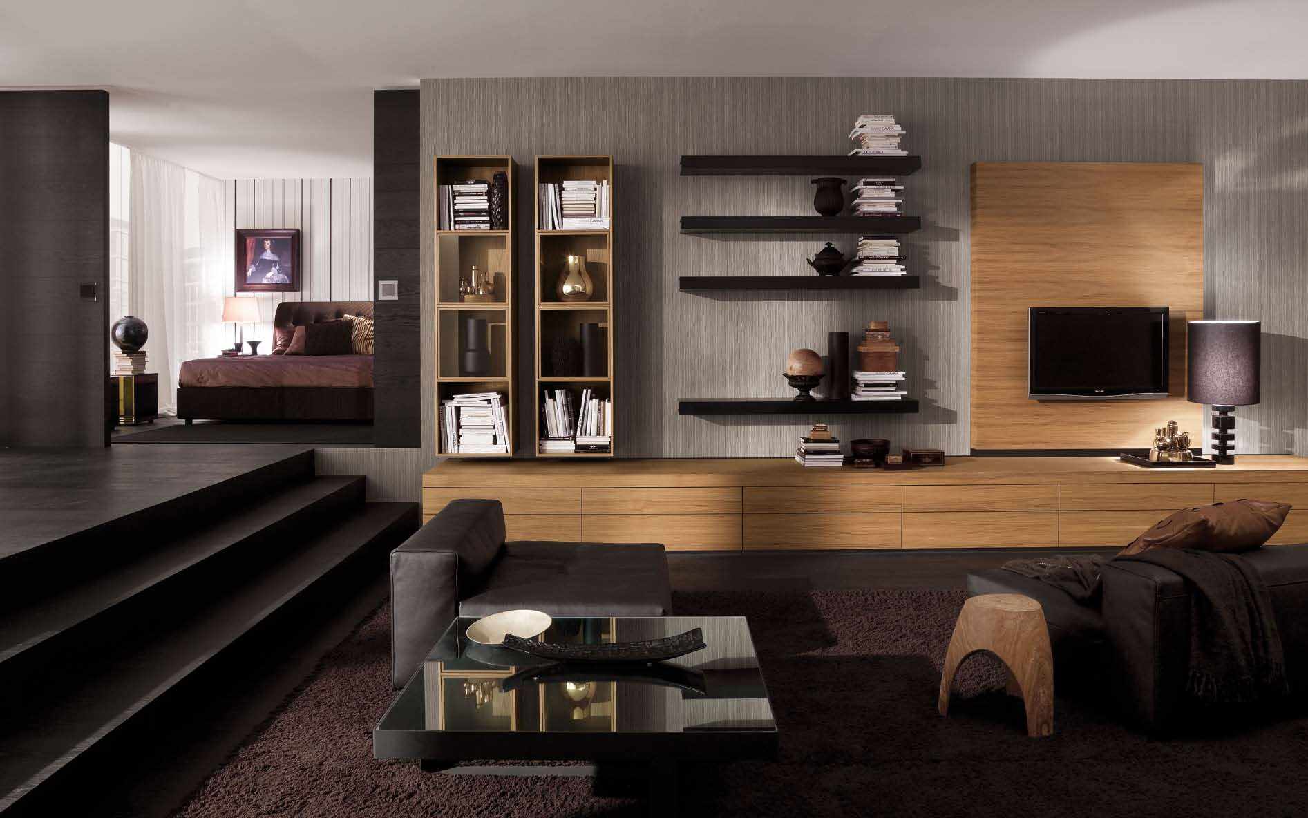 the idea of a bright interior shelves