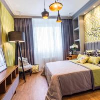 option pour une décoration lumineuse du style des murs dans la photo de la chambre