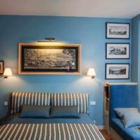 un exemple de conception inhabituelle de la conception du mur dans la photo de la chambre