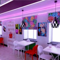 idea of a bright home interior in pop art photo style