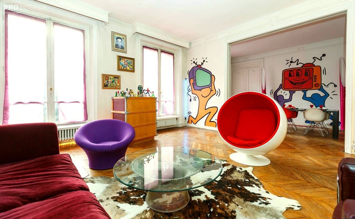 idea of unusual design of a house in pop art style