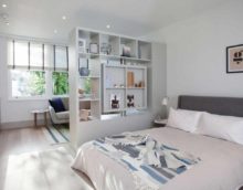 option of using partitions in the interior of the room picture