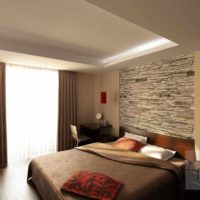 option d'une belle décoration du style des murs dans la photo de la chambre