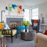 idea of a beautiful design of a room in the style of pop art picture