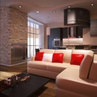 option d'une image de cuisine de plafond intérieur lumineux