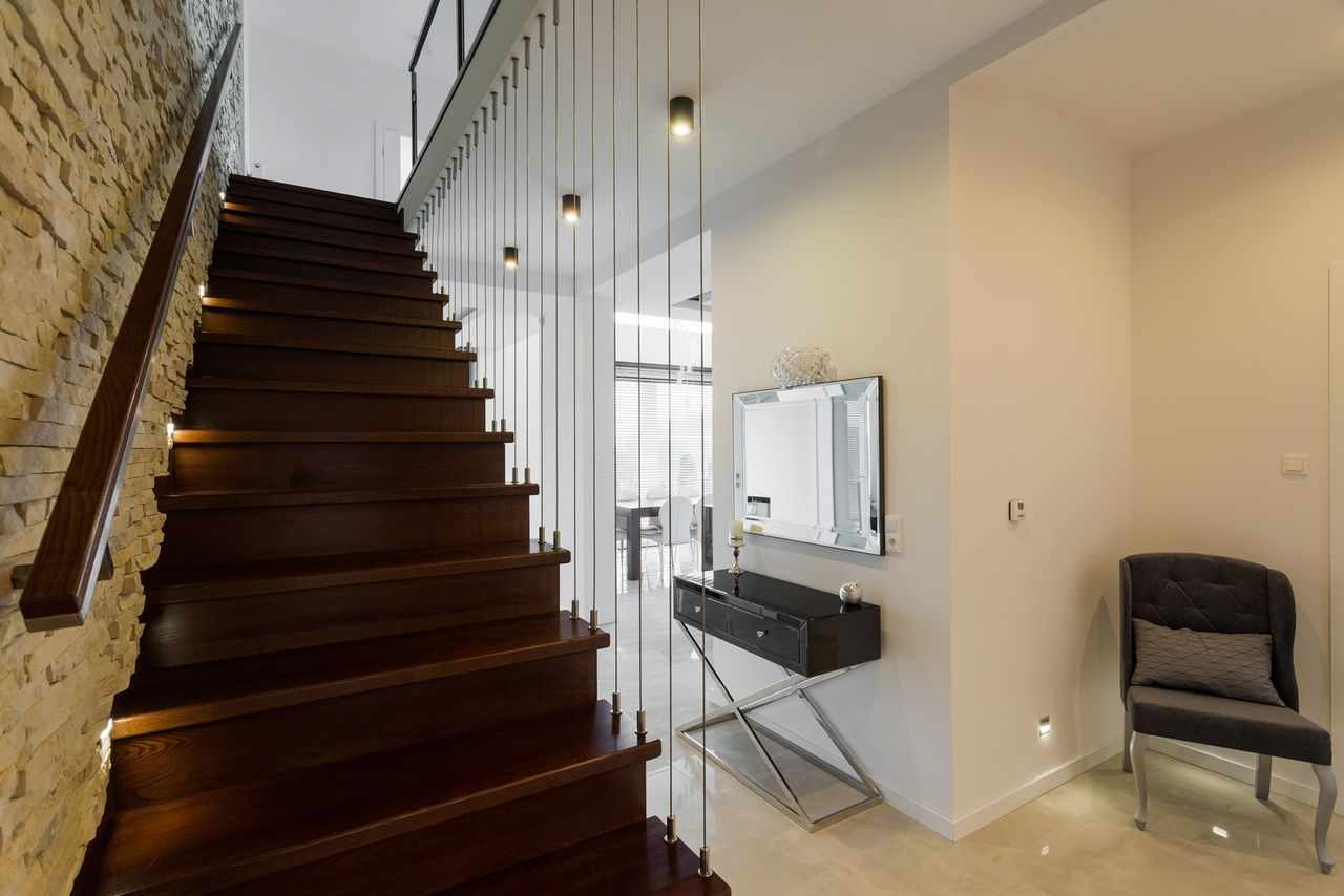 example of a bright staircase interior