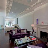 variante du design inhabituel de l'image du plafond de la cuisine