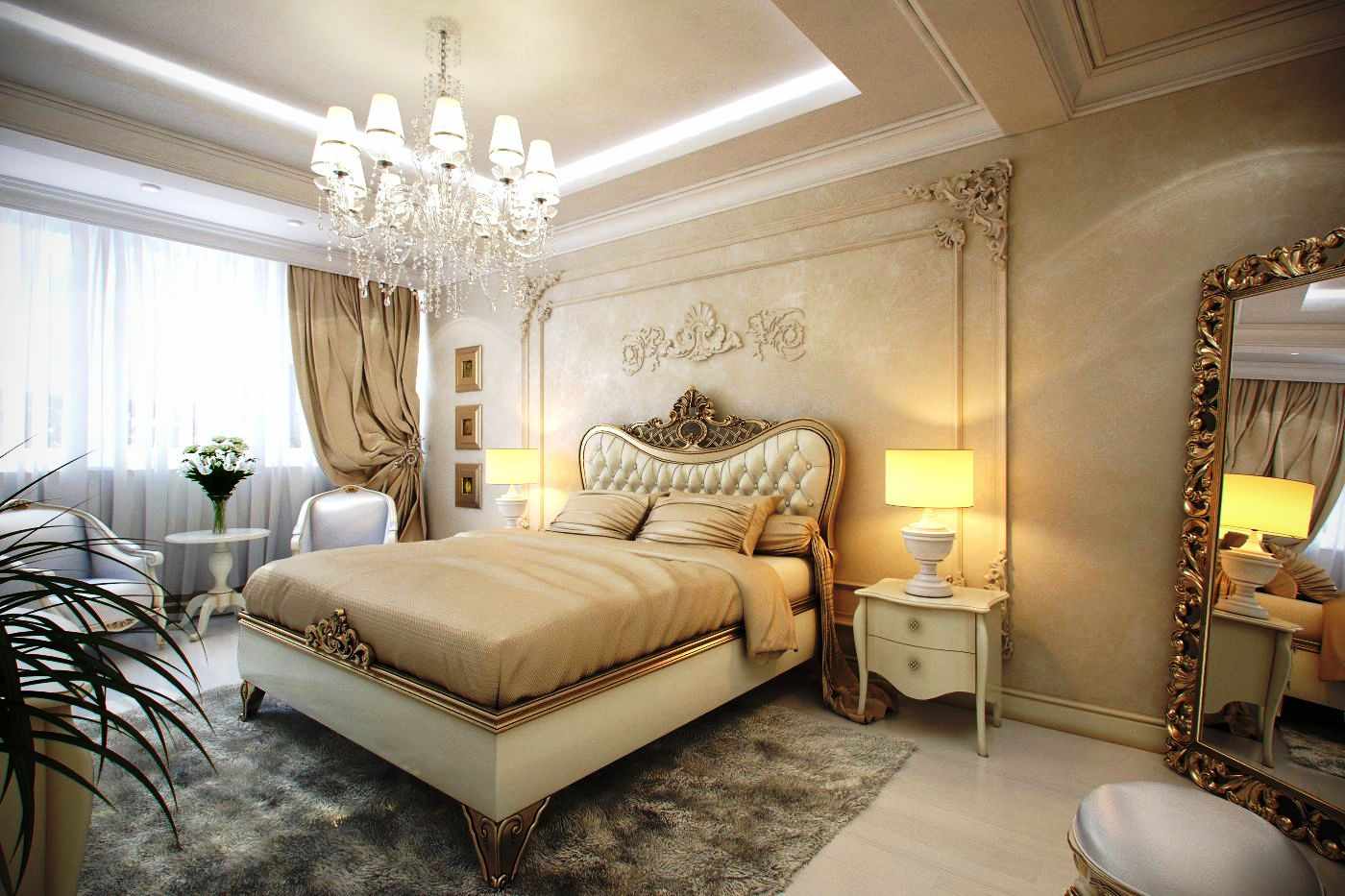 Un exemple de décoration lumineuse de décoration murale dans la chambre