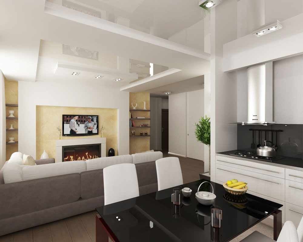 version du beau design du plafond de la cuisine