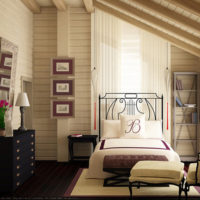 Decorated with painted wood paneling