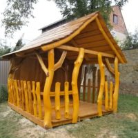 Conception de gazebo de style rustique