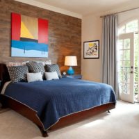 Design bedroom with bright accents