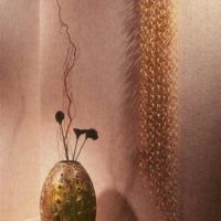 Antique vase on the background of wallpaper for painting