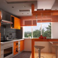 Motifs japonais dans la cuisine d'orange