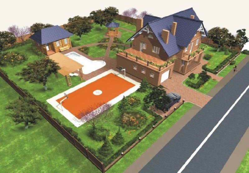 Design project of a suburban area of 20 acres