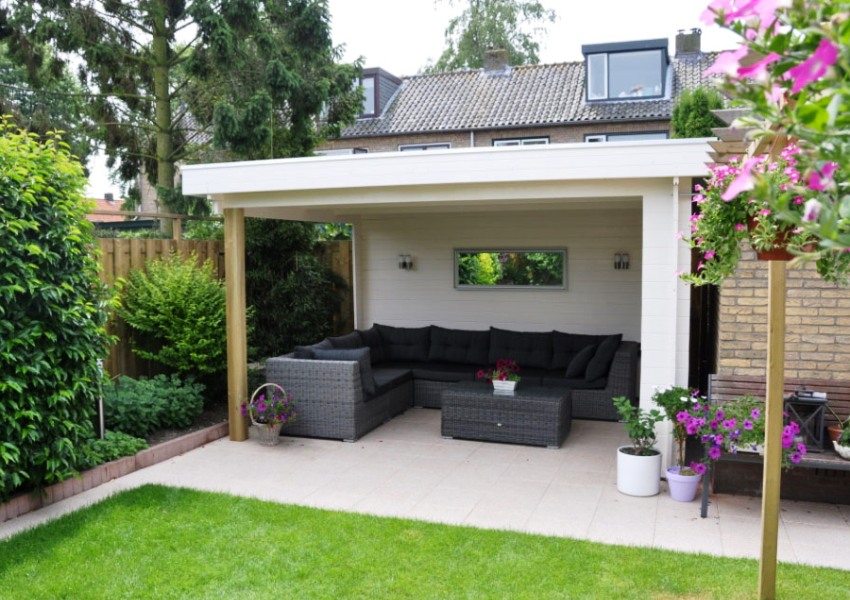 Photo d'un gazebo ouvert dans un style moderne