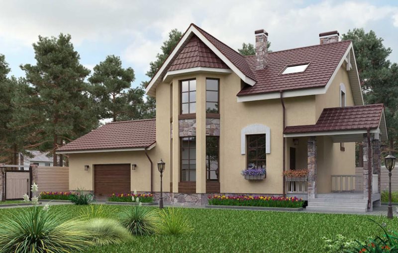 Photo of a small country house on a summer cottage area of 10 acres