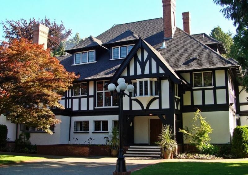 Façade d'une maison allemande à colombages