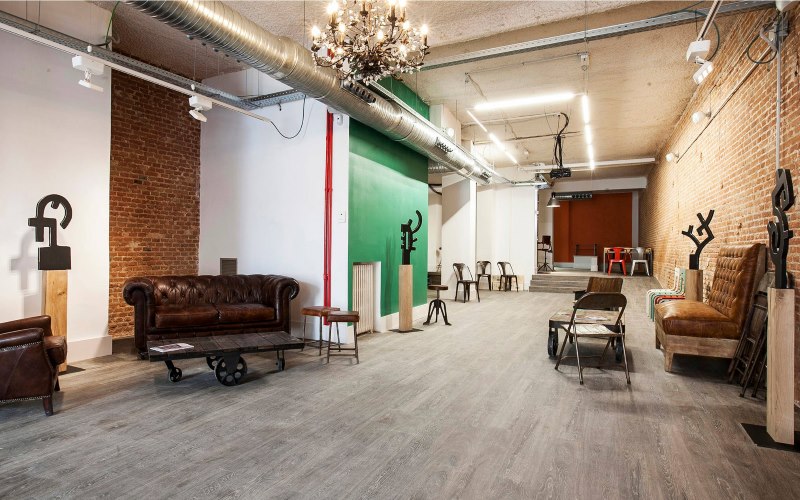 Loft style modern living room lighting