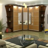 Table basse ronde avec plateau en verre