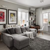 Conception d'un appartement moderne dans les tons gris