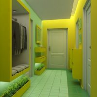 Plantes vivantes dans le couloir d'un appartement en ville