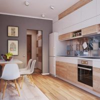 Parquet dans la cuisine-salon