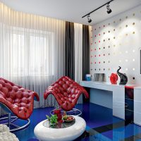 Chambre moderne de style pop art.