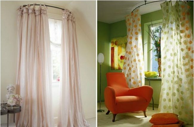 Petites fenêtres à corniches courbes