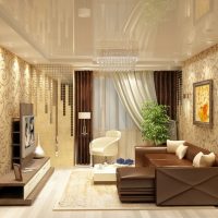 Plafond brillant dans un salon élégant