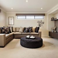 Conception de salon de plafond bas