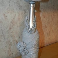 Bottle with fabric hat