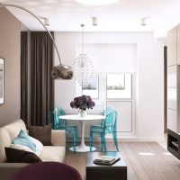 Design living room with dining area