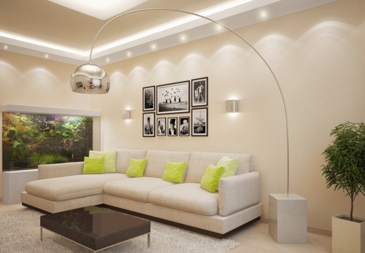 Décorer des photographies en noir et blanc du mur au-dessus du canapé