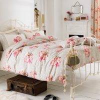 Old suitcase under the girl's bed