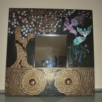 Do-it-yourself gilded picture on the mirror