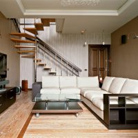 Corner sofa with white pillows