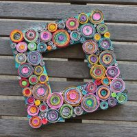 Décoration de cadre utilisant la technique de quilling