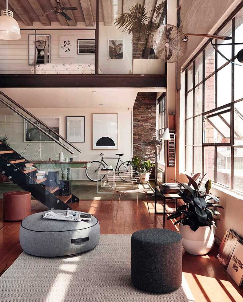 Bicycle in the interior of a city apartment