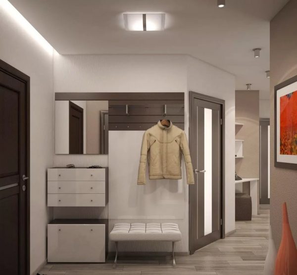 Une solution élégante aux nouvelles technologies, avec éclairage diffusé à froid, éclairage intégré dans les meubles, pièces chromées et nombreux éléments métalliques.